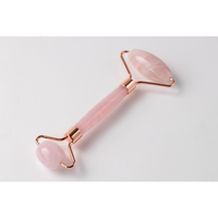 Salt and Crystal Rose Quartz Face Roller - ROOTS