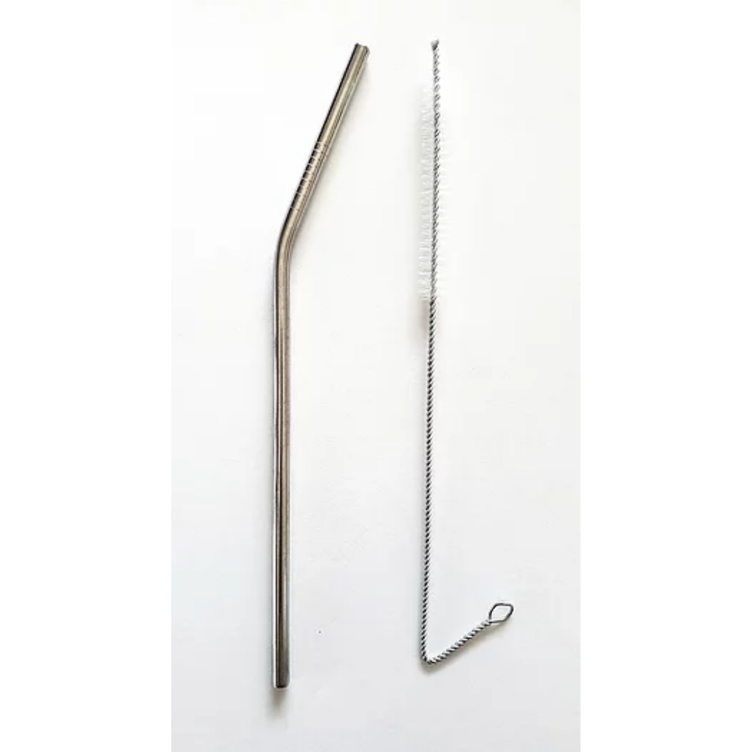 Stainless Steel Bent Straw With a Brush - ROOTS